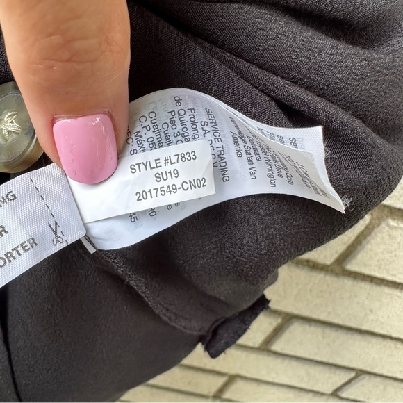 Madewell Side-Button Easy Dress Black Viscose Shift Dress Size M Minimalist - Picture 10 of 10